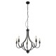 72152-006 Black 5 Light Centre Fitting