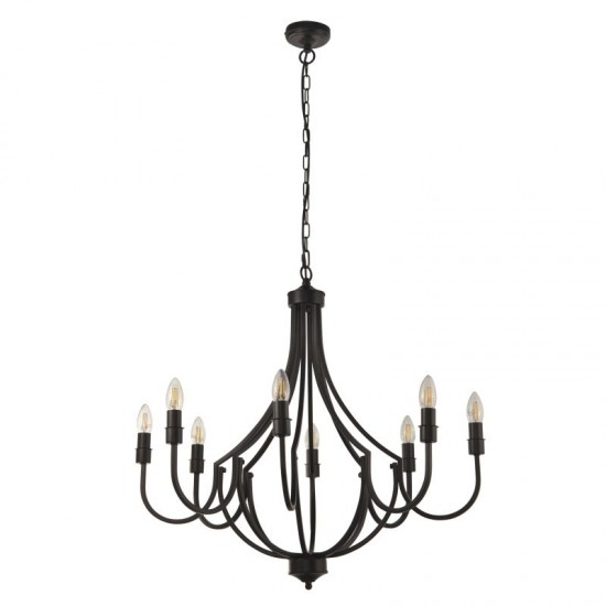 72154-006 Black 8 Light Centre Fitting