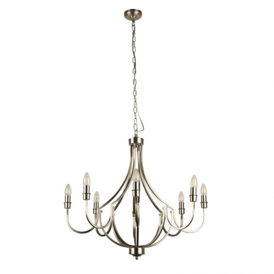 72155-006 Satin Silver 8 Light Centre Fitting