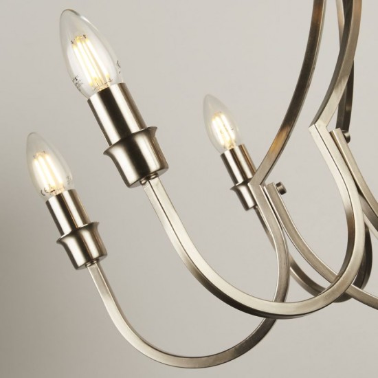 72155-006 Satin Silver 8 Light Centre Fitting