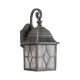 8446-006 Outdoor Black & Silver Wall Lamp
