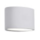 9499-006 White Plaster Oval Wall Lamp