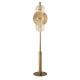 72180-006 Bronze 6 Light Floor Lamp with Clear & Amber Glasses