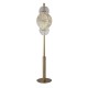 72180-006 Bronze 6 Light Floor Lamp with Clear & Amber Glasses