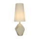 75436-006 White Marbleised Resin Table Lamp with White Shade