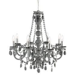 9521-006 Grey Acrylic 8 Light Chandelier