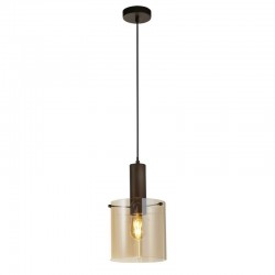 72182-006 Matt Brown Pendant with Amber Glass 72182-006 Matt Brown Pendant with Amber Glass