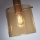 72186-006 Matt Brown 4 Light over Island Fitting with Amber Glasses