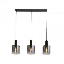 8280-006 Matt Black 3 Light over Island Fitting with Smoked Ombre Glass 8280-006 Matt Black 3 Light over Island Fitting with Smoked Ombre Glass