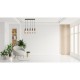 75410-006 Matt Brown 5 Light over Island Fitting with Amber Glass
