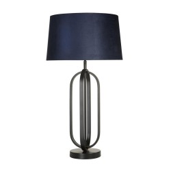79299-006 Black Table Lamp with Navy Shade