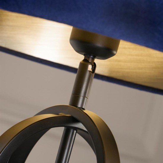 79299-006 Black Table Lamp with Navy Shade
