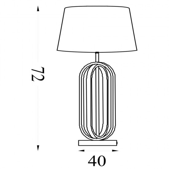 79299-006 Black Table Lamp with Navy Shade