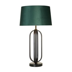 79300-006 Black Table Lamp with Emerald Velvet Shade