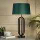 79300-006 Black Table Lamp with Emerald Velvet Shade