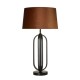 79302-006 Black Table Lamp with Burnt Orange Shade