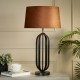 79302-006 Black Table Lamp with Burnt Orange Shade