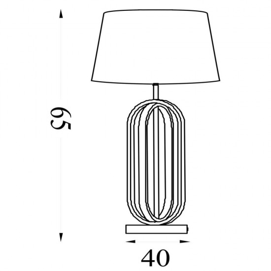 79302-006 Black Table Lamp with Burnt Orange Shade