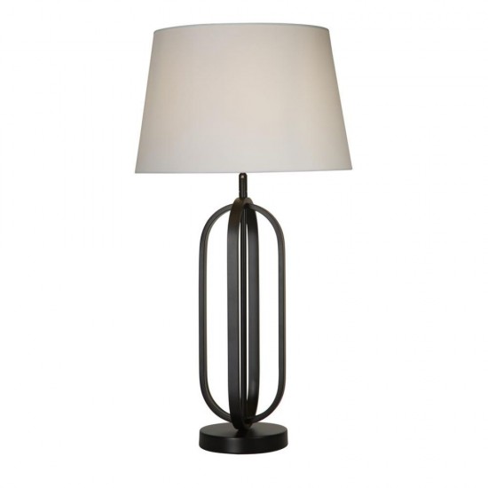 79303-006 Black Table Lamp with White Shade