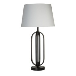 79303-006 Black Table Lamp with White Shade