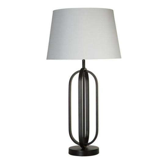 79303-006 Black Table Lamp with White Shade