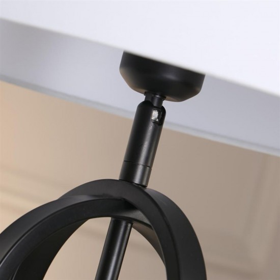 79303-006 Black Table Lamp with White Shade
