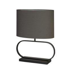 79306-006 Black Table Lamp with Grey Shade
