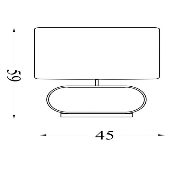 79306-006 Black Table Lamp with Grey Shade