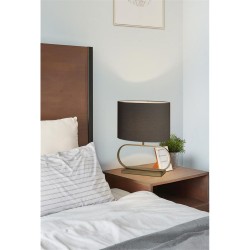 79308-006 Bronze Table Lamp with Grey Shade