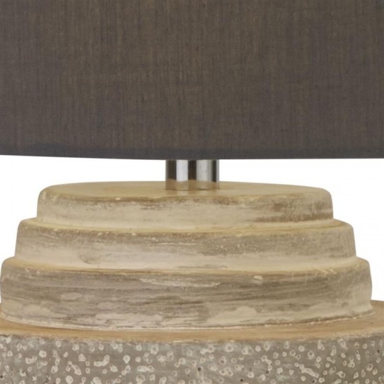 55265-006 Grey Cement Table Lamp with Grey Shade
