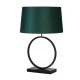 79310-006 Matt Black Table Lamp with Emerald Velvet Shade