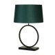 79310-006 Matt Black Table Lamp with Emerald Velvet Shade