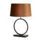 79312-006 Matt Black Table Lamp with Orange Velvet Shade