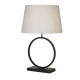 79313-006 Matt Black Table Lamp with White Shade