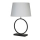 79313-006 Matt Black Table Lamp with White Shade