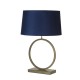 79314-006 Bronze Table Lamp with Navy Velvet Shade