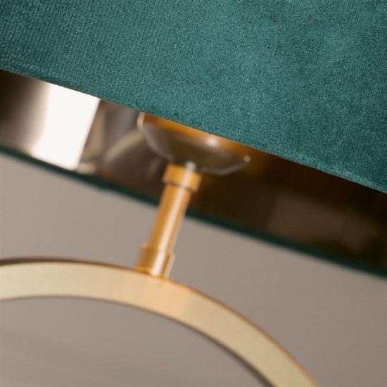 79315-006 Bronze Table Lamp with Emerald Velvet Shade