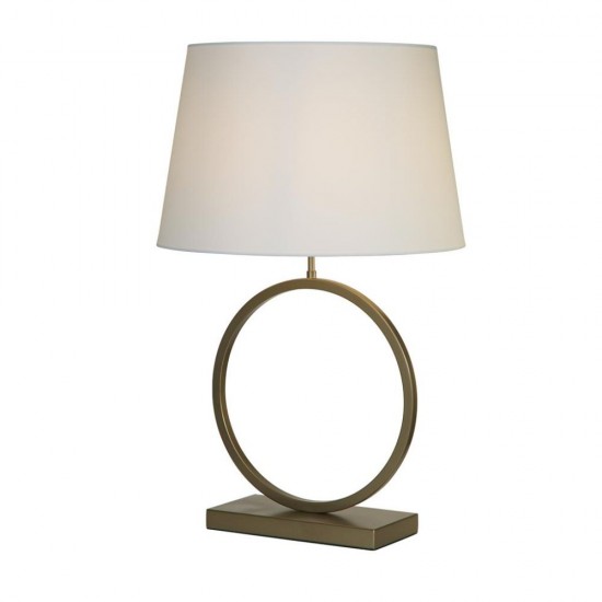 79318-006 Bronze Table Lamp with White Shade