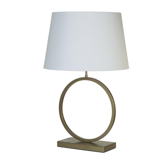 79318-006 Bronze Table Lamp with White Shade