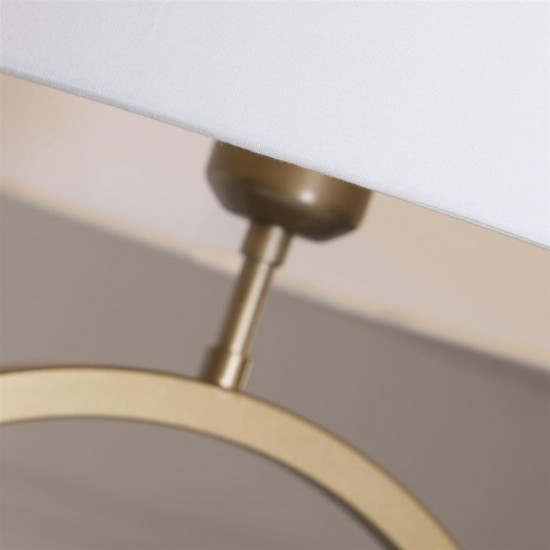 79318-006 Bronze Table Lamp with White Shade