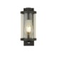 9529-006 Black PIR Wall Lamp with Clear Glass