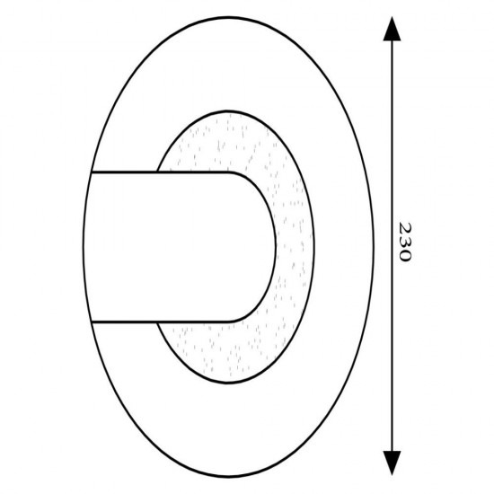 79346-006 Sand Gold LED Wall Lamp with Clear & White Diffuser