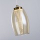 72204-006 Bronze LED Pendant with Amber Glass