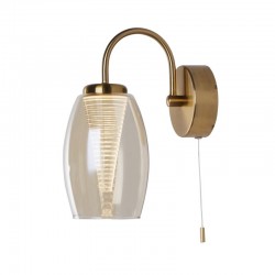 72207-006 Bronze LED Wall Lamp with Amber Glass 72207-006 Bronze LED Wall Lamp with Amber Glass