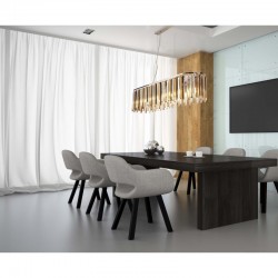 55281-006 Chrome 8 Light over Island Fitting with Crystal