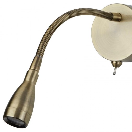 21311-006 Antique Brass Adjustable Wall Lamp
