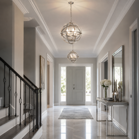 20989-006 Satin Silver 4 Light Pendant