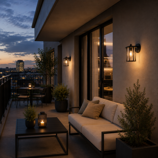 61982-006 Outdoor Black Lantern Wall Lamp