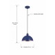 20913-006 Matt Blue Pendant Ø 25 cm