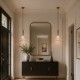 71944-006 Brass Pendant with Clear Glass